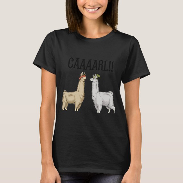 Camiseta Llamas With Hats Carl  (Anverso)