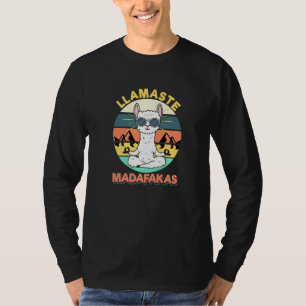 Camiseta Llamaste Madafakas Llama Yoga Meditación Namaste M