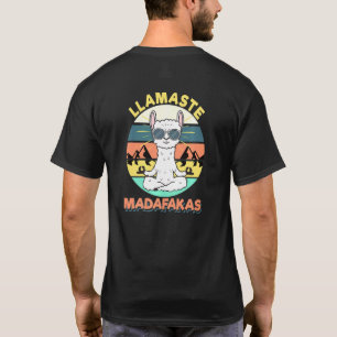 Camiseta Llamaste Madafakas Llama Yoga Meditation Namaste M