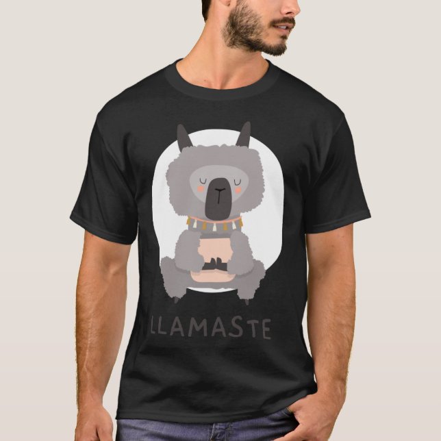 Camiseta Llamaste Namaste Yoga Llama hombres mujeres niños (Anverso)