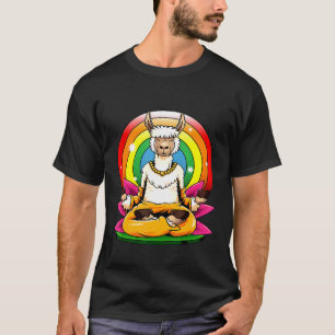 Camiseta Llamaste Yoga Meditando Llama Yogi Ama Espiritual