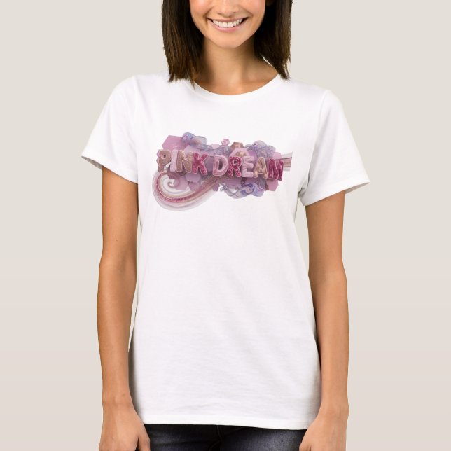 Camiseta llamativa rosa PINK DREAM Statement (Anverso)