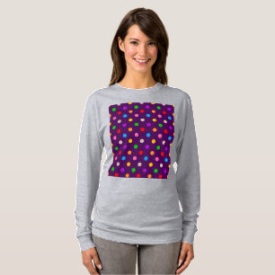 Camiseta Llamativos Lunares Arcoíris Purpura 
