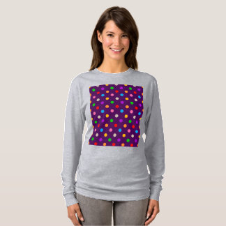 Camiseta Llamativos Lunares Arcoíris Purpura