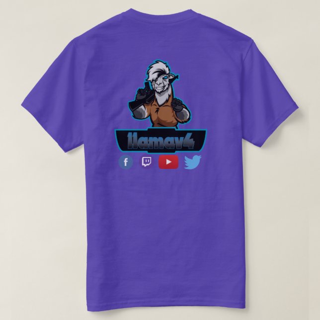 camiseta llamav4 (Reverso del diseño)