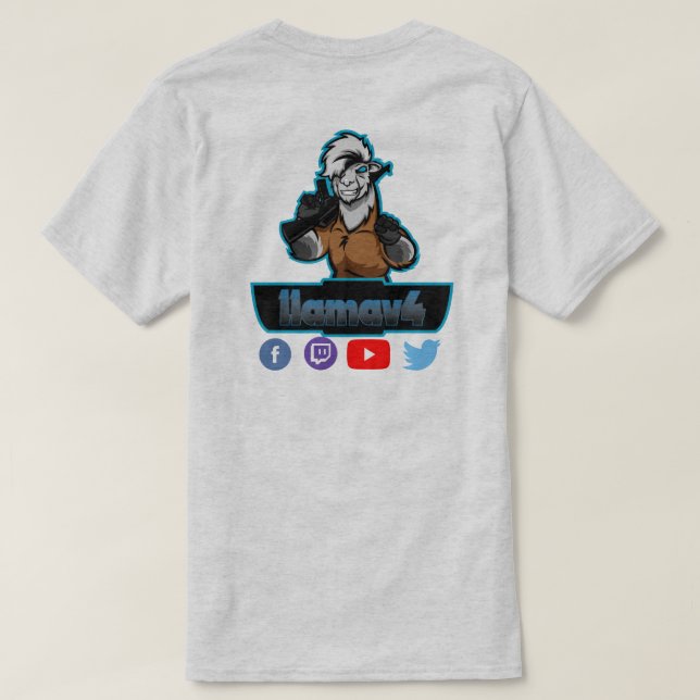 Camiseta llamav4 (Reverso del diseño)