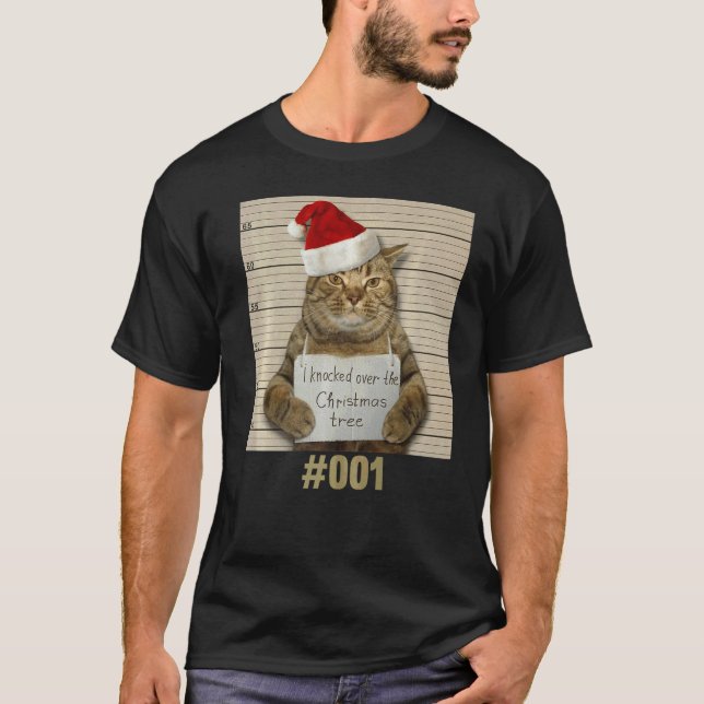 Camiseta Llamé Al Gato Del Árbol De Navidad (Anverso)