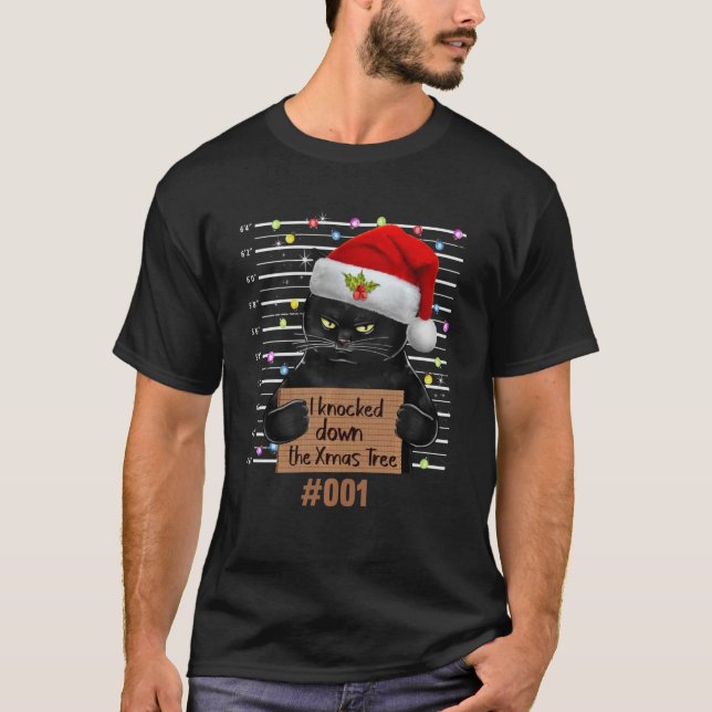 Camiseta Llamé Al Gato Del Árbol De Navidad (Anverso)