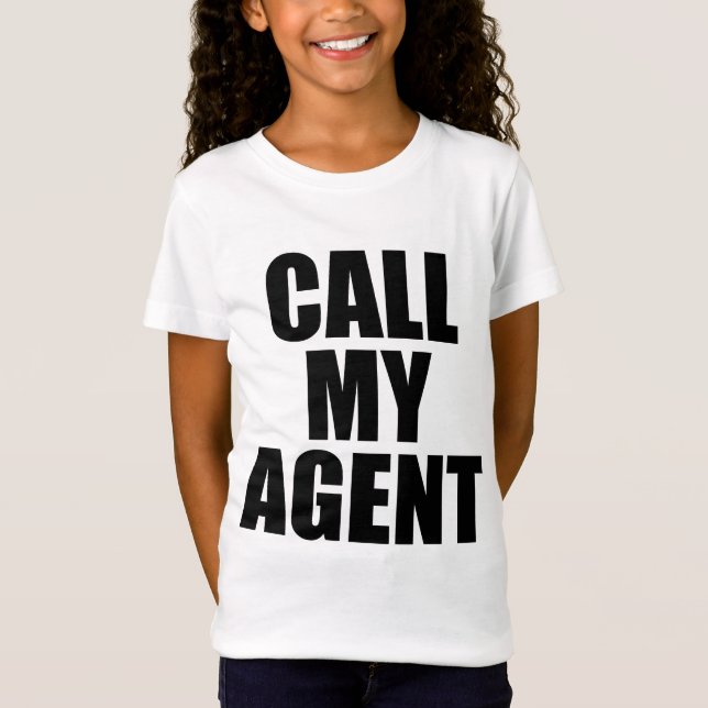 Camiseta llame mi agente (Anverso)