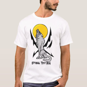 Camiseta llameante del lobo del grito del estilo
