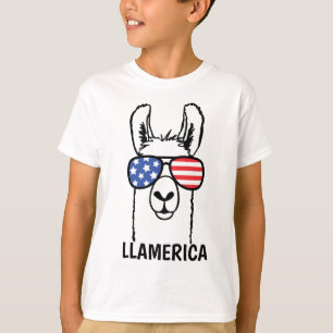 Camiseta Llamerica, Lllama divertido embroma la camisa, 4ta