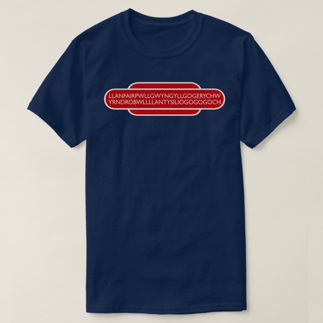 Camiseta Llanfairpwllgwyngyllgogerychwyrndrobllantysilio (Diseño del anverso)