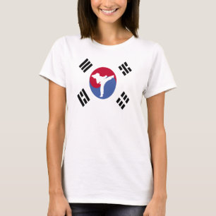 Camiseta Llano del golpeador del chica de TKD