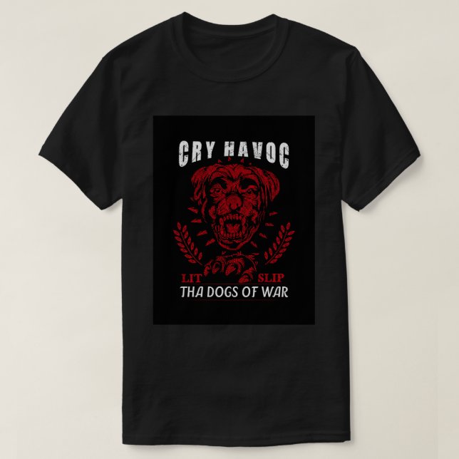 Camiseta Llanto De Caos De Lágrima Que Perros De Guerra (Diseño del anverso)