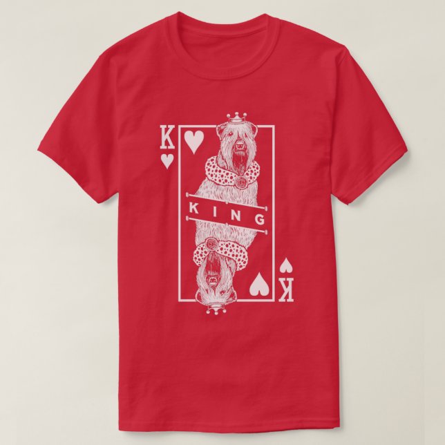 Camiseta Llanto recubierto blando Terrier Rey De Corazones  (Diseño del anverso)