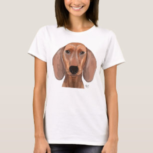 Camiseta Llanura de Ilustracion Dachshund