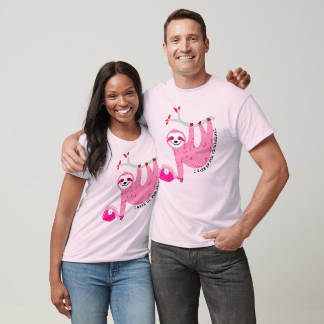 Camiseta 🦥 Llanuras de pickleball rosado 🦥 (Unisexo)