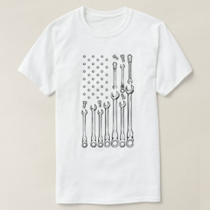 Camiseta Llave antigua y perno patrón herramienta industria