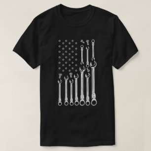 Camiseta Llave antigua y perno patrón herramienta industria
