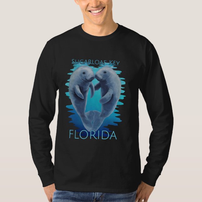 Camiseta Llave de Azúcar Florida Vacaciones Cute Manatees S (Anverso)