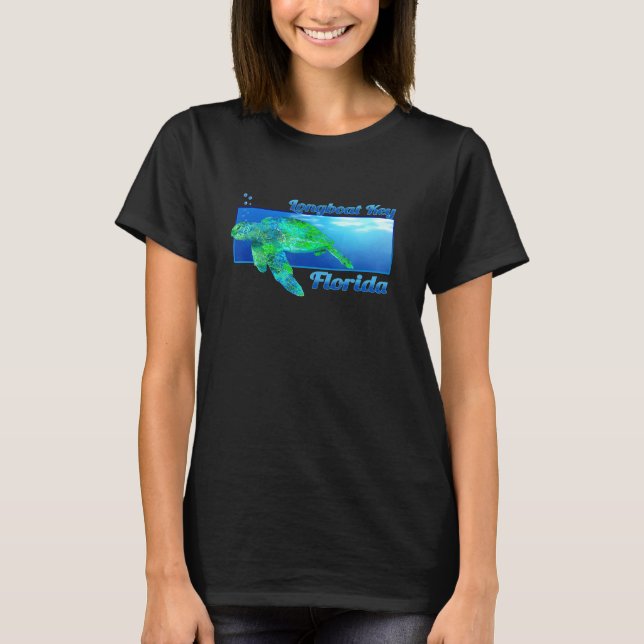 Camiseta Llave de bote larga Florida Tortuga de mar (Anverso)