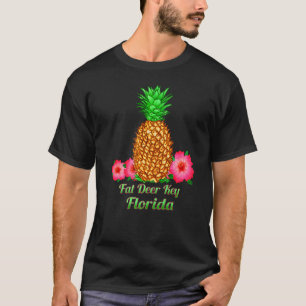 Camiseta Llave de ciervo Grasa Floral de piña de Florida