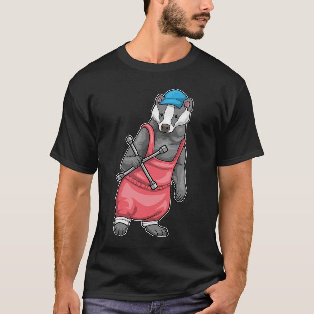 Camiseta Llave de cruz para tuercas de rueda Mecánico de te (Anverso)