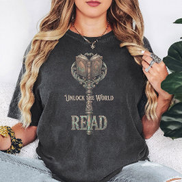 Camiseta Llave de libro antiguo diseño de lectura desbloque