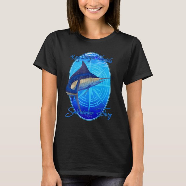 Camiseta Llave de pesca de agua salada Largo, Florida (Anverso)