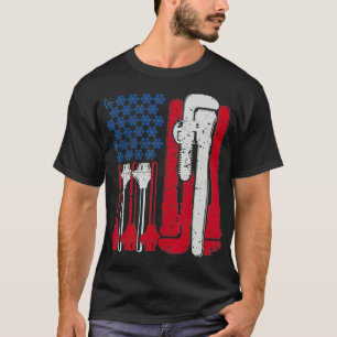 Camiseta Llave de plomo de la bandera estadounidense