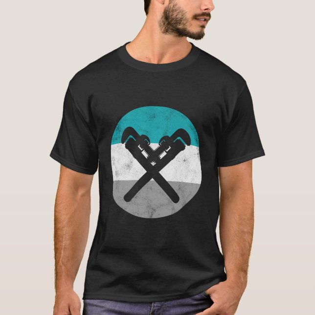 Camiseta Llave de plomo de regalo de plomo retro para hombr (Anverso)