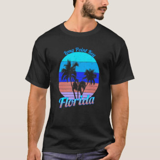 Camiseta Llave de punta larga Florida Árboles de palmas tro