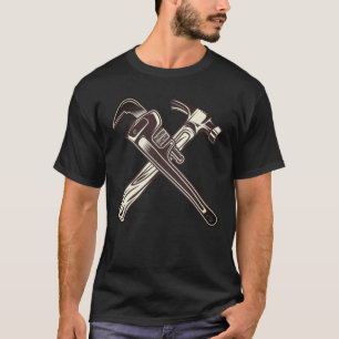Camiseta Llave de reparación y martillo de construcción