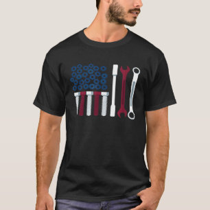 Camiseta Llave de torsión estilo mecánico de la bandera est