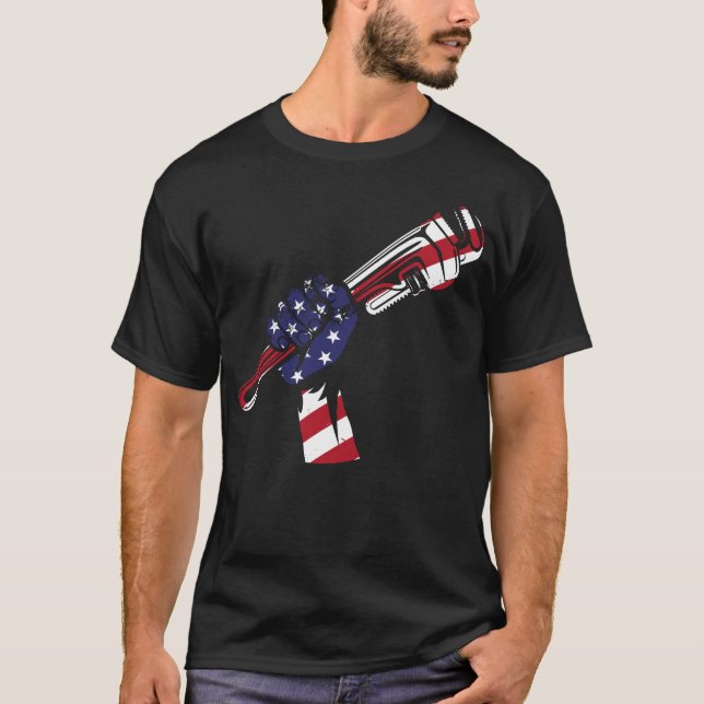 Camiseta Llave de tubería de enchufe Llave de tubería de ba (Anverso)