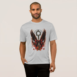 Camiseta Llave de vaca de terciopelo gótico con alas y luna