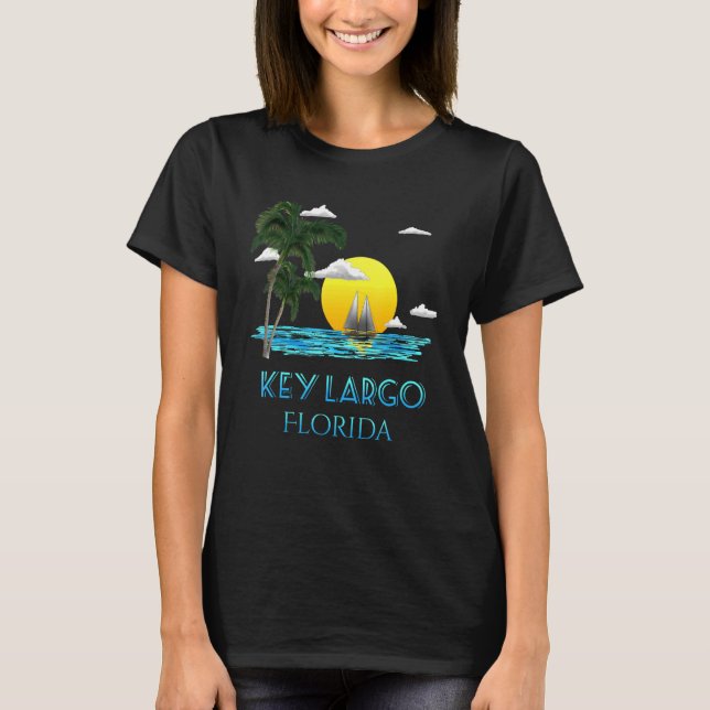 Camiseta Llave de vela Largo Florida Keys Beach Sunset (Anverso)