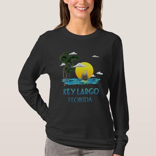 Camiseta Llave de vela Largo Florida Keys Beach Sunset (Anverso)