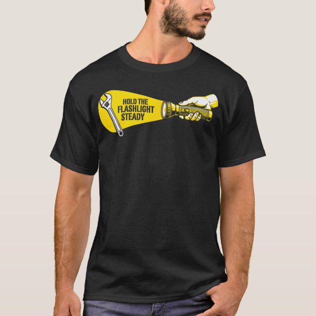 Camiseta Llave inglesa de mecánico para sostener la lintern (Anverso)