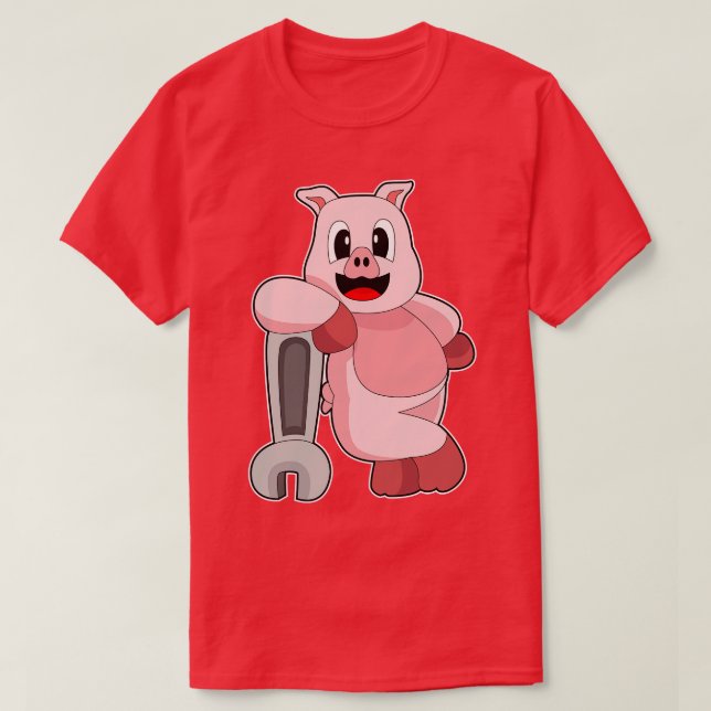 Camiseta Llave mecánica de cerdo (Diseño del anverso)