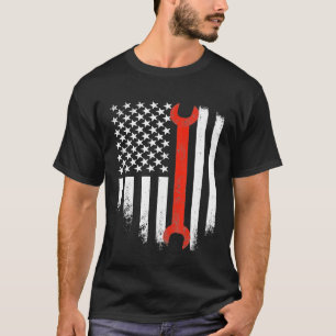 Camiseta Llave mecánica de la bandera de Estados Unidos Cam