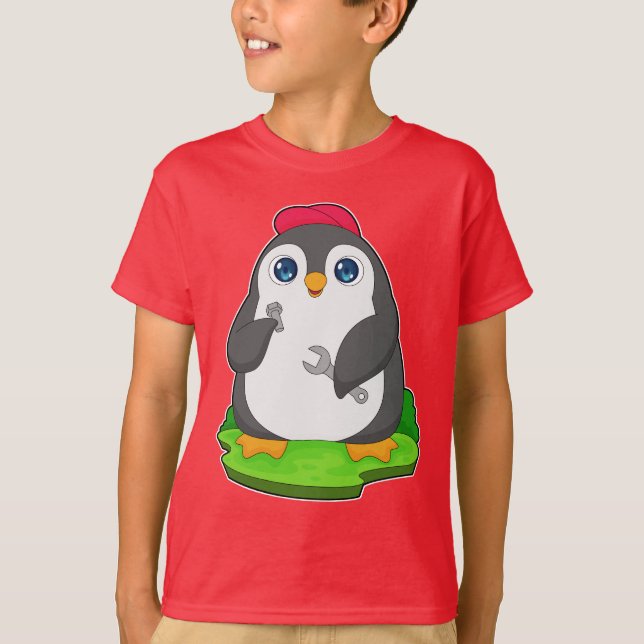 Camiseta Llave mecánica de pingüino (Anverso)