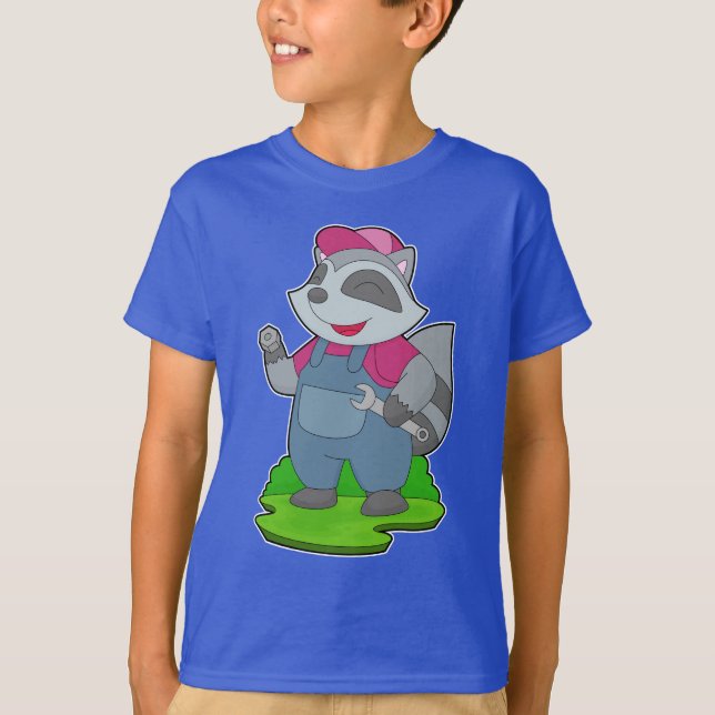 Camiseta Llave mecánica de Racoon (Anverso)