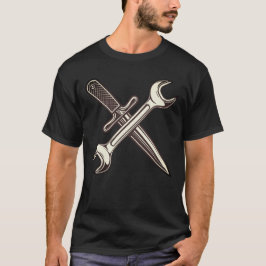 Camiseta Llave mecánica para el spanner con cuchillo para l