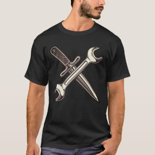Camiseta Llave mecánica para el spanner con cuchillo para l