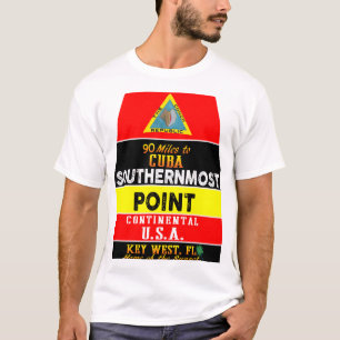 Camiseta Llave Oeste Florida Boya Punto Más Austral USA Mar