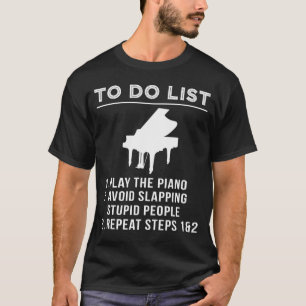 Camiseta Llave y sonrisa - Tee de piano para hacer humoríst