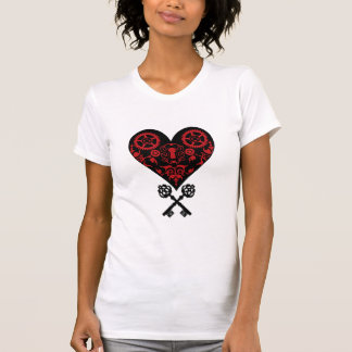 Camiseta Llaves a su corazón - corazón de Steampunk del
