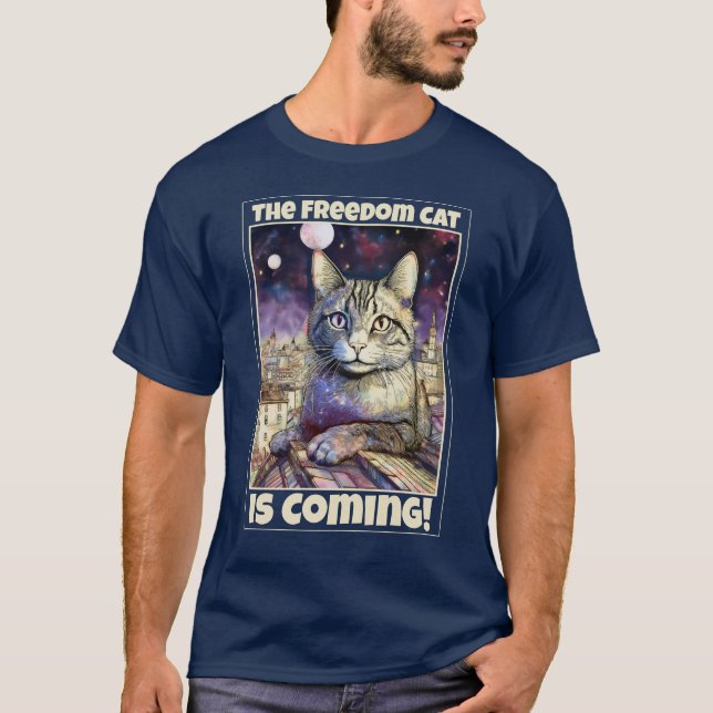 Camiseta ¡Llega El Gato De La Libertad! (Anverso)