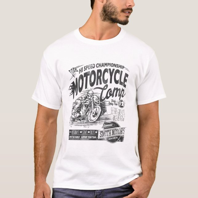 Camiseta Llega la motocicleta (Anverso)